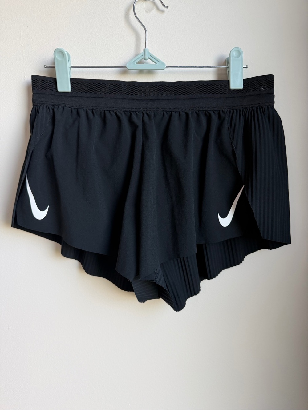 Nike Black Athletic Shorts with White Swoosh